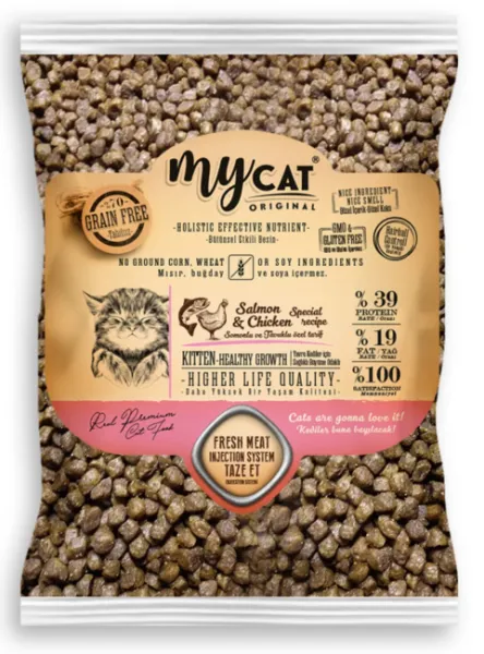 Mycat Tahılsız Somonlu Ve Tavuklu 500 gr Kedi Maması