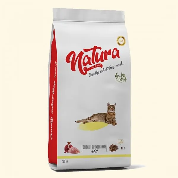 Natura Pet Düşük Tahıllı Yetişkin Tavuk ve Nar 10 kg Kedi Maması