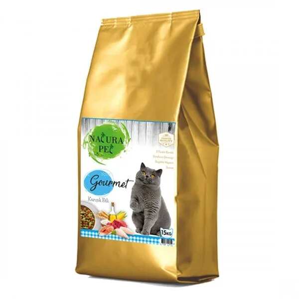 Natura Pet Gourmet Karışık Yetişkin 15 kg Kedi Maması