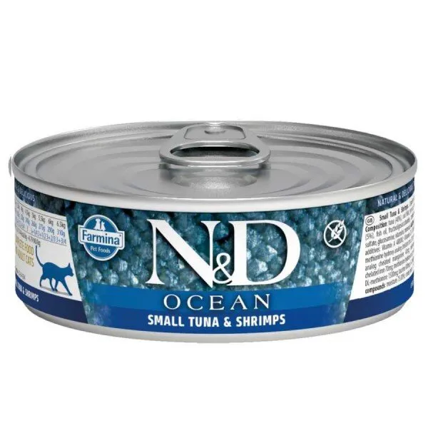 N&D Ocean Ton Balıklı ve Karidesli 80 gr Kedi Maması