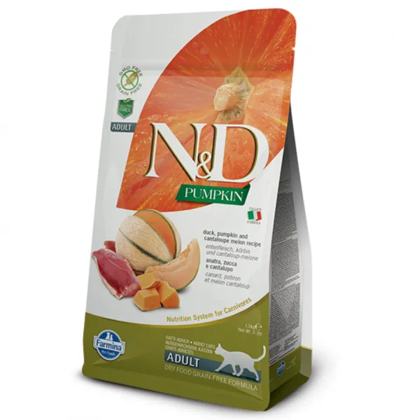 N&D Tahılsız Adult Ördekli ve Bal Kabaklı 1.5 kg Kedi Maması