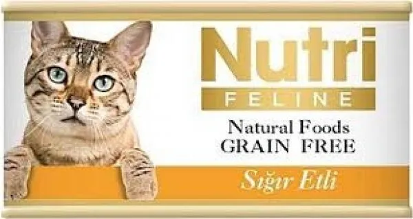 Nutri Feline Tahılsız Sığır Etli 85 gr Kedi Maması