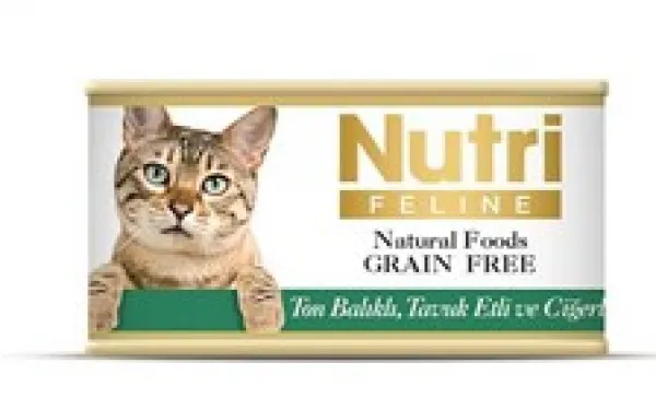 Nutri Feline Tahılsız Ton Balık Tavuk Ciğerli 85 gr Kedi Maması