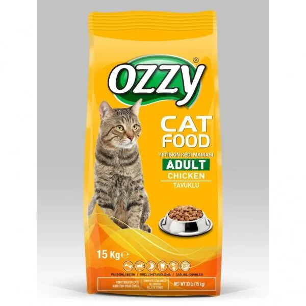 Ozzy Tavuklu Yetişkin 15 kg Kedi Maması