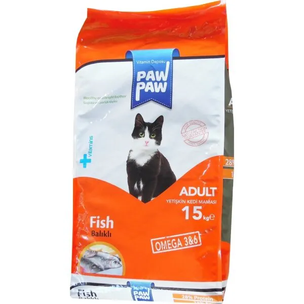 Paw Paw Adult Balıklı 15 kg Kedi Maması