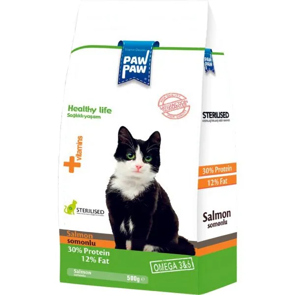 Paw Paw Sterilised Somonlu 500 gr Kedi Maması