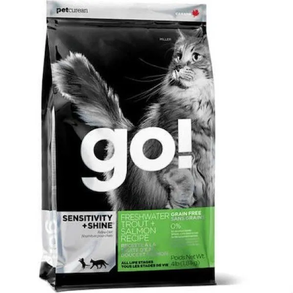 PetCurean Go! Sensitivity Shine Tahılsız Somonlu Alabalıklı 1.8 kg Kedi Maması