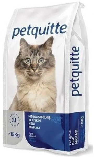 Petquitte Kuzu Etli Adult Sterilised 15 kg Kedi Maması