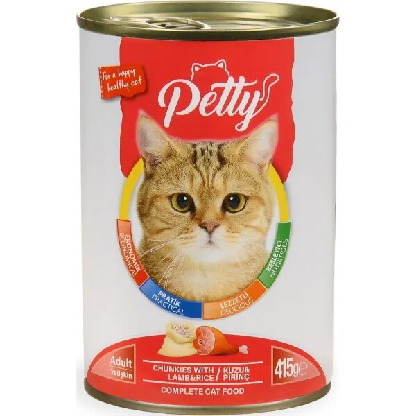 Petty Kuzu Etli 415 gr Kedi Maması