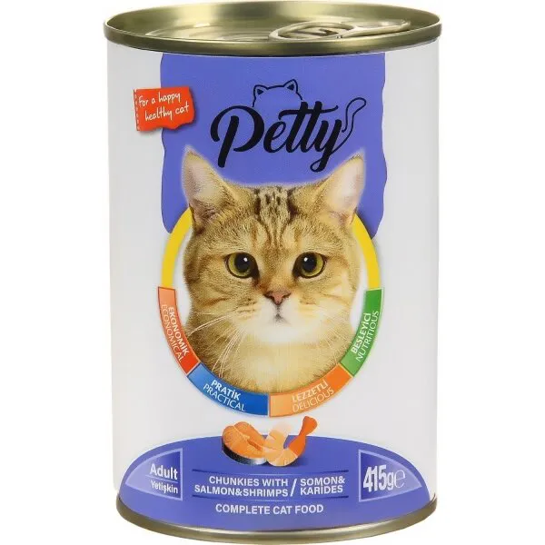 Petty Somon Karidesli 415 gr Kedi Maması