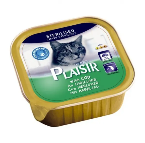 Plaisir Adult Sterilised Morina Balıklı 100 gr Kedi Maması