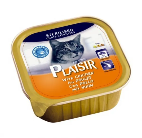 Plaisir Adult Sterilised Tavuklu 100 gr Kedi Maması