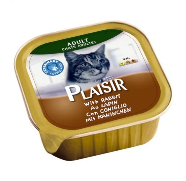 Plaisir Adult Tavşan Etli 100 gr Kedi Maması