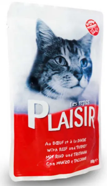 Plaisir Biftekli Ve Hindili Yetişkin 100 gr Kedi Maması