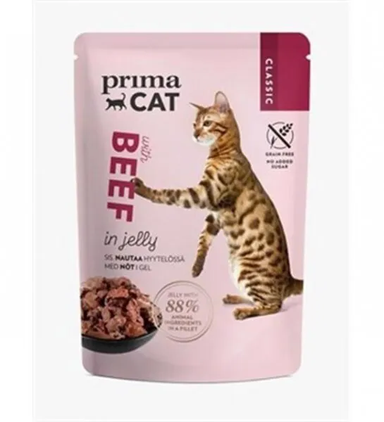 Prima Cat Kümes Biftekli Jelly Tahılsız 85 gr Kedi Maması