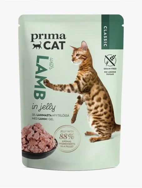 Prima Cat Kuzu Etli Jelly Tahılsız 85 gr Kedi Maması