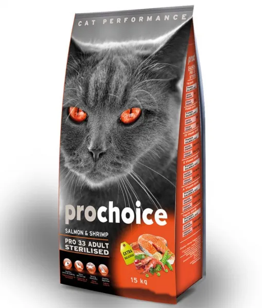 Pro Choice Pro 33 Adult Somonlu ve Karidesli 15 kg Kedi Maması