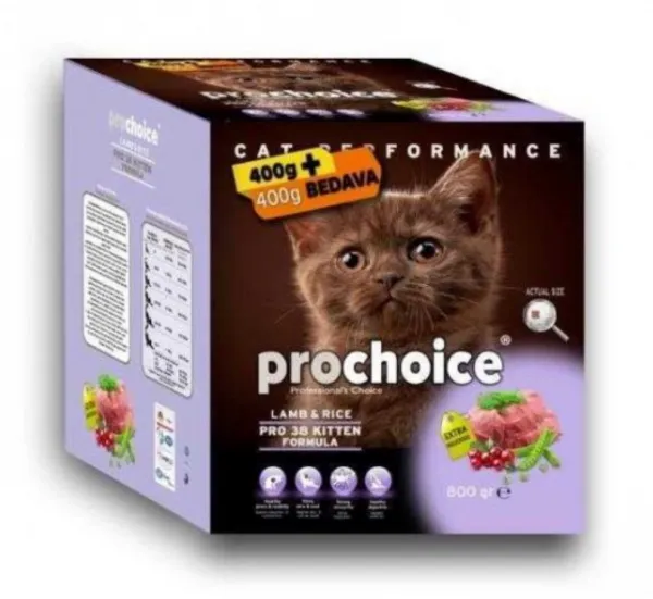 Pro Choice Pro 38 Kitten Kuzu Etli ve Pirinçli 400 gr Kedi Maması