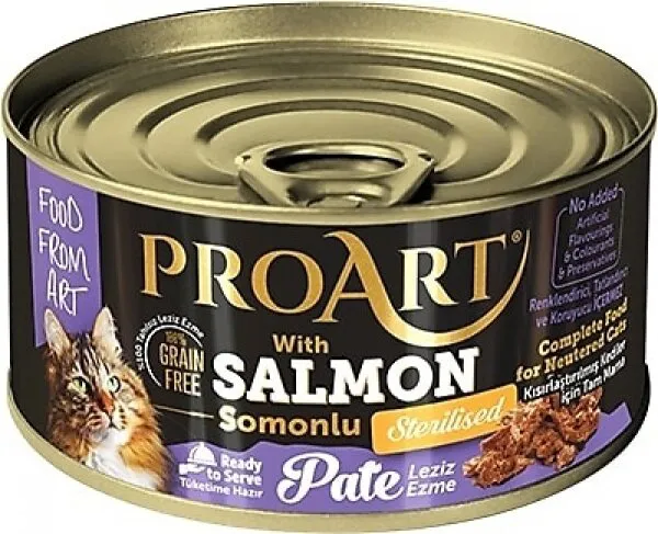 Proart Kısırlaştırılmış Somon Etli Yetişkin 80 gr Kedi Maması