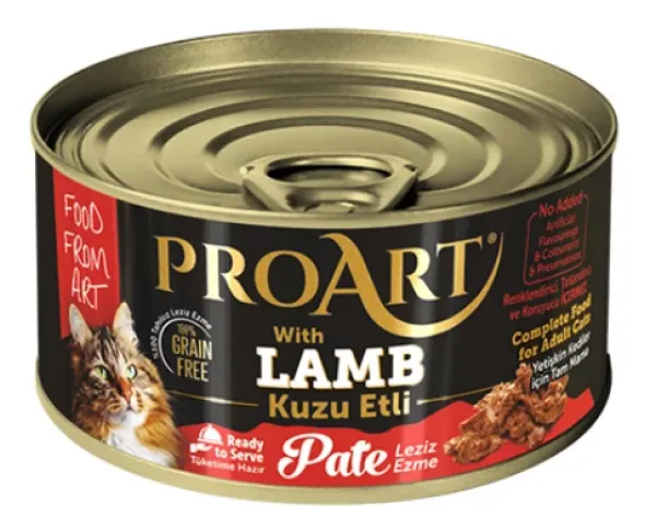 Proart Kuzu Etli Ezme Yetişkin 80 gr Kedi Maması