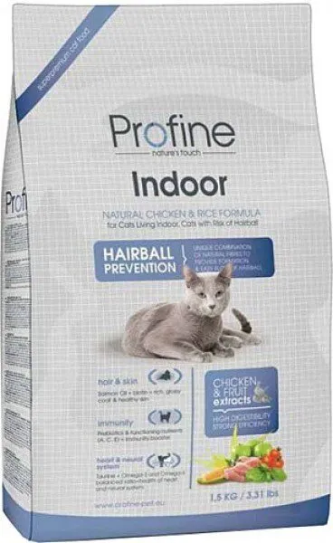 Profine Indoor Hairball Tavuklu 1.5 kg Kedi Maması