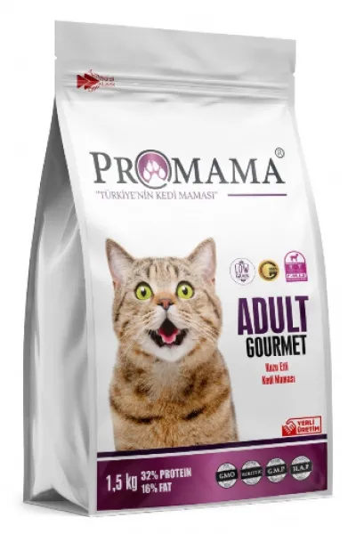 Promama Gourmet Kuzu Etli Yetişkin 1.5 kg Kedi Maması