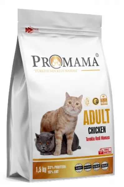 Promama Tavuklu Yetişkin 1.5 kg Kedi Maması