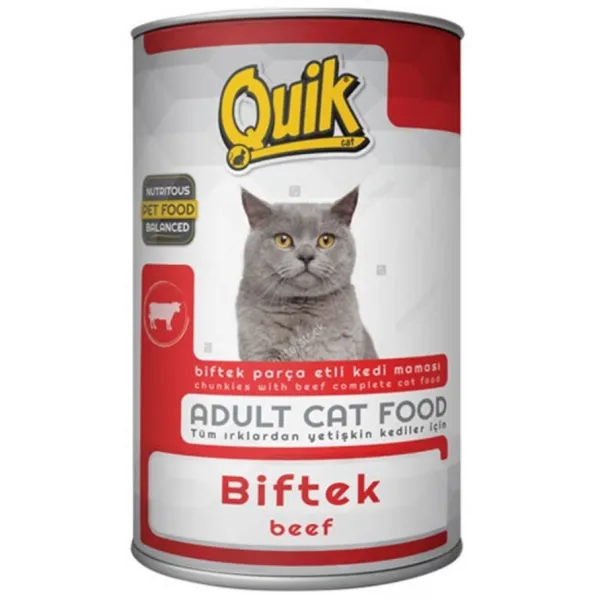 Quik Adult Biftekli 415 gr Kedi Maması