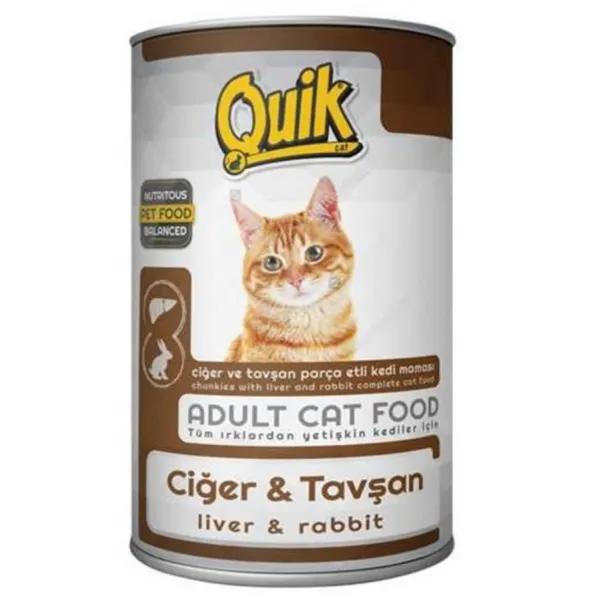 Quik Adult Ciğer ve Tavşan 415 gr Kedi Maması