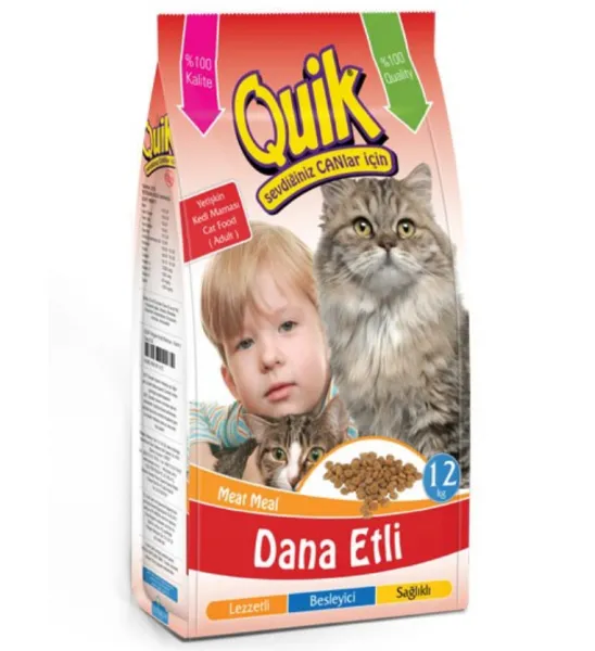 Quik Adult Dana Etli 12 kg Kedi Maması