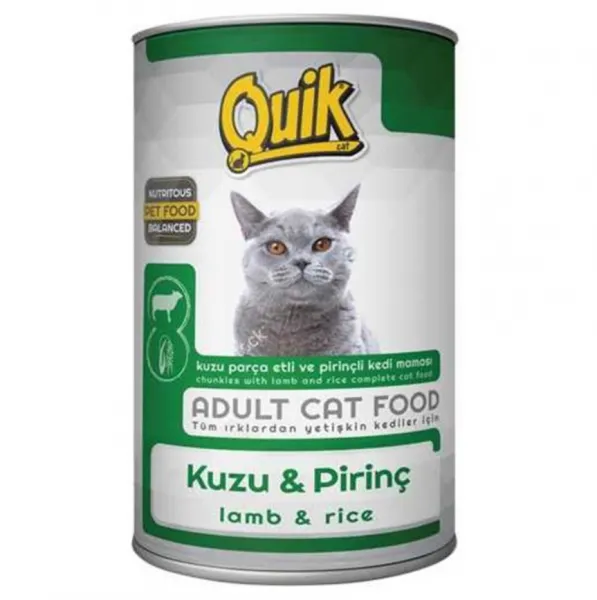 Quik Adult Kuzu Etli ve Pirinçli 415 gr Kedi Maması