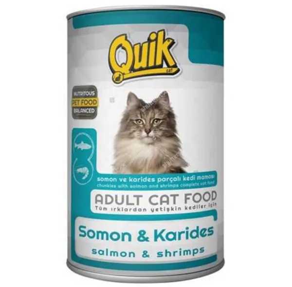 Quik Adult Somon ve Karidesli 415 gr Kedi Maması