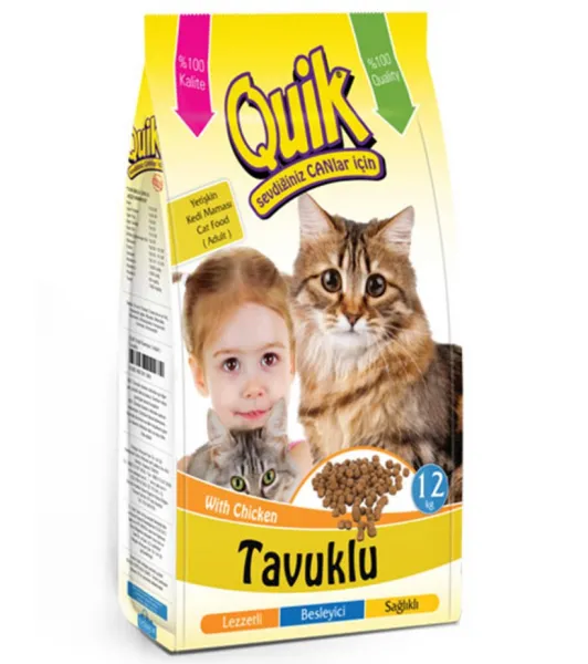 Quik Adult Tavuklu 12 kg Kedi Maması