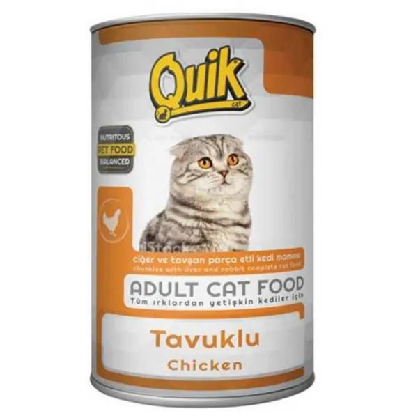 Quik Adult Tavuklu 415 gr Kedi Maması