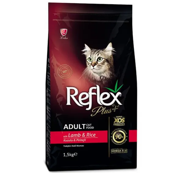Reflex Plus Adult Kuzu Eti ve Pirinçli 1.5 kg Kedi Maması
