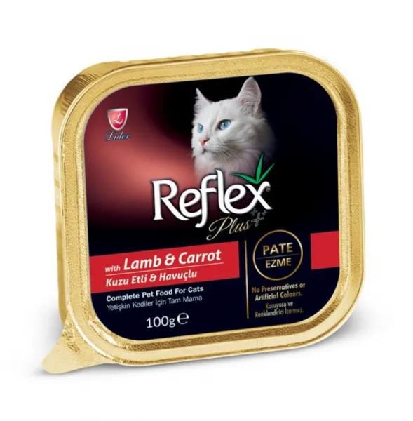 Reflex Plus Ezme Kuzu Etli ve Havuçlu 100 gr Kedi Maması