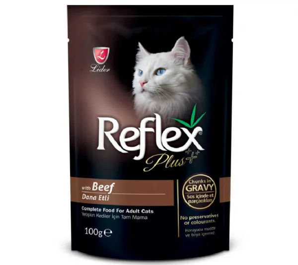 Reflex Plus Pouch Dana Etli 100 gr Kedi Maması