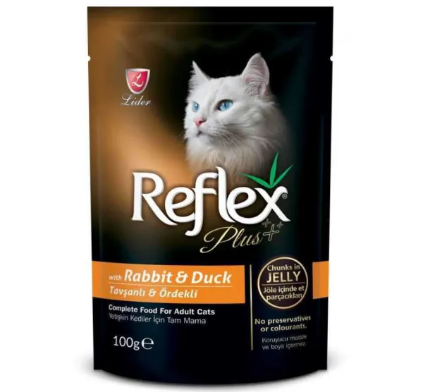 Reflex Plus Pouch Tavşan ve Ördekli 100 gr Kedi Maması