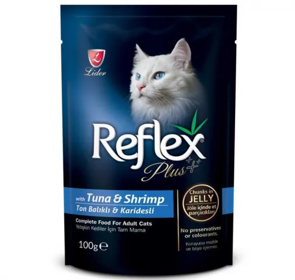 Reflex Plus Pouch Ton Balıklı ve Karidesli 100 gr Kedi Maması