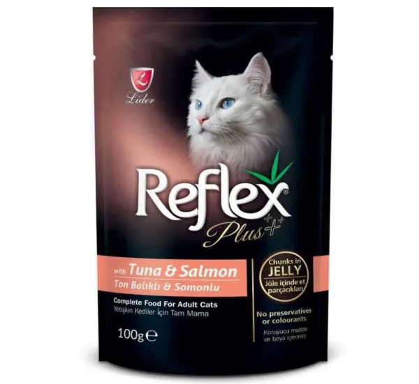 Reflex Plus Pouch Ton Balıklı ve Somonlu 100 gr Kedi Maması