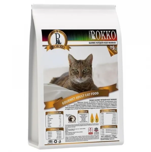 Rokko Gurme Karışık Renkli 15 kg Kedi Maması