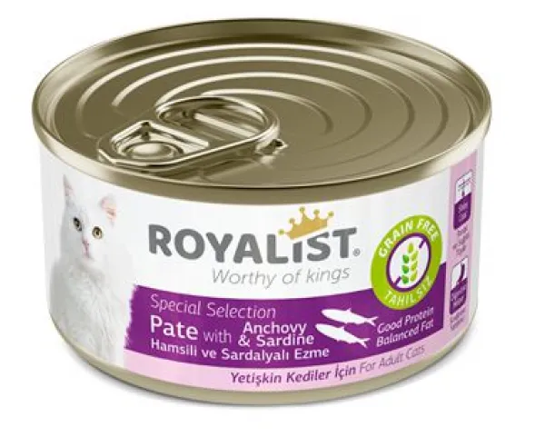 Royalist Pate Hamsili Ve Sardalyalı Ezme Yaş 80 gr Kedi Maması