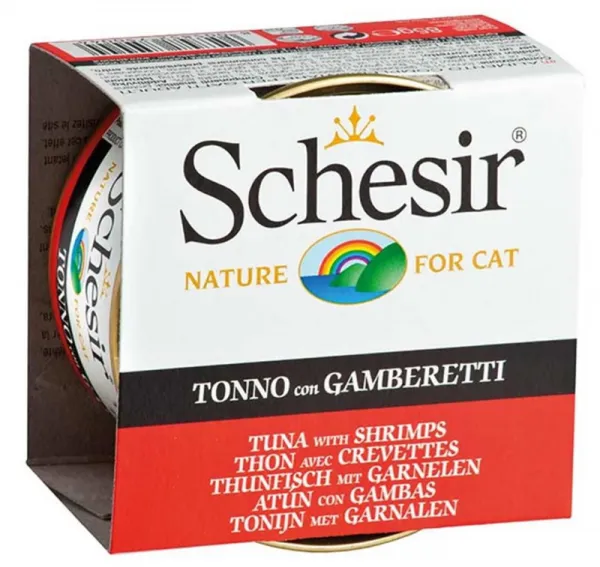 Schesir Jöleli Ton Balıklı ve Karidesli 85 gr Kedi Maması