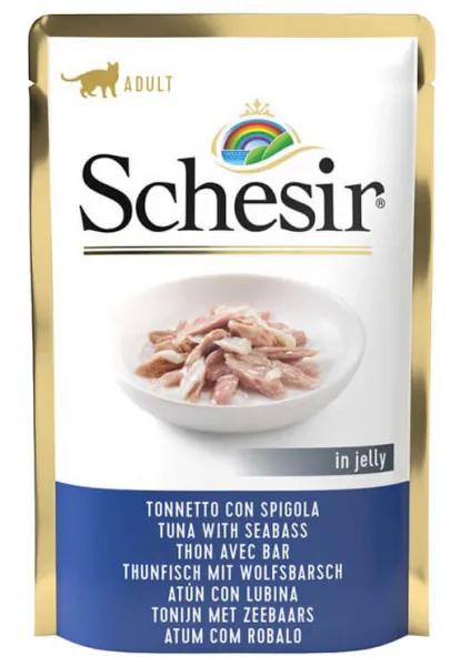 Schesir Pouch Ton Balıklı Ve Levrekli Yaş 85 gr Kedi Maması