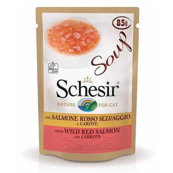 Schesir Somonlu ve Havuçlu Çorba 100 gr Kedi Maması