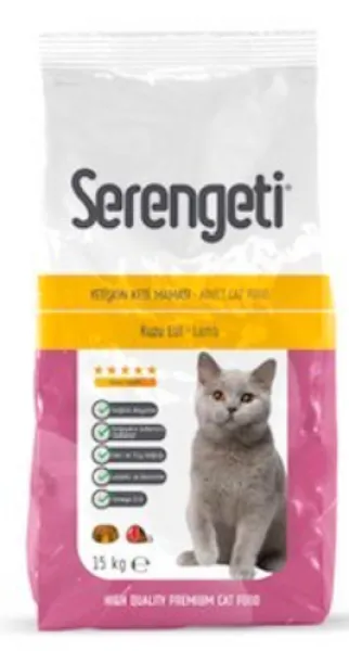 Serengeti Kuzu Etli 15 kg Kedi Maması