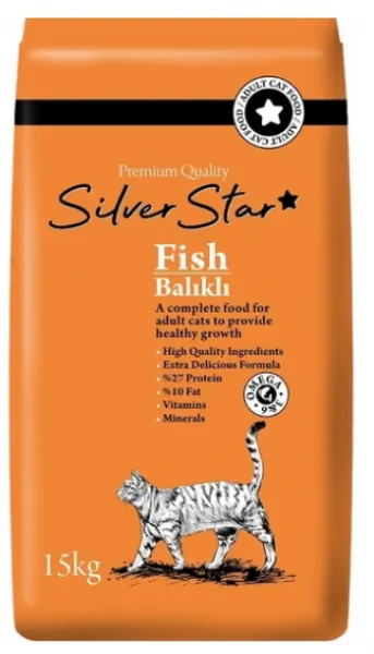Silver Star Balıklı Yetişkin 15 kg Kedi Maması