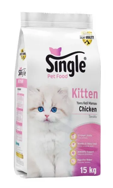 Single Kitten Tavuklu 15 kg Kedi Maması