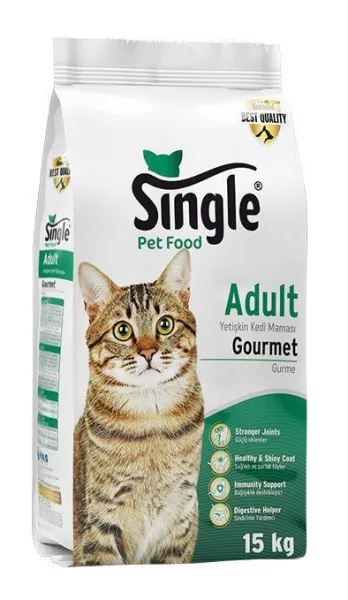 Single Yetişkin Gurme 15 kg Kedi Maması