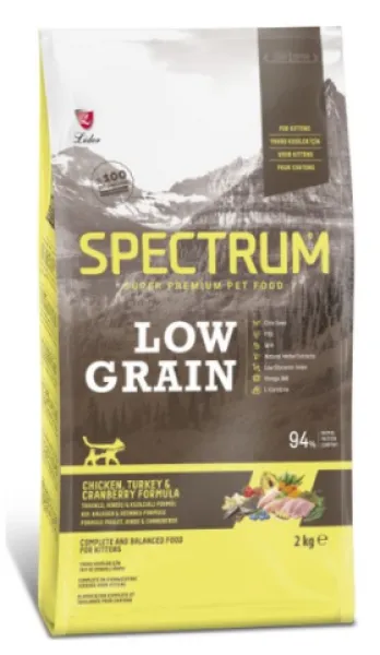 Spectrum Low Graın Yavru Tavuklu Hindili ve Kızılcıklı 2 kg Kedi Maması